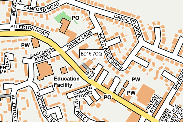 BD15 7QQ map - OS OpenMap – Local (Ordnance Survey)