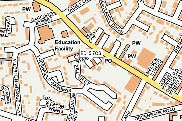 BD15 7QS map - OS OpenMap – Local (Ordnance Survey)