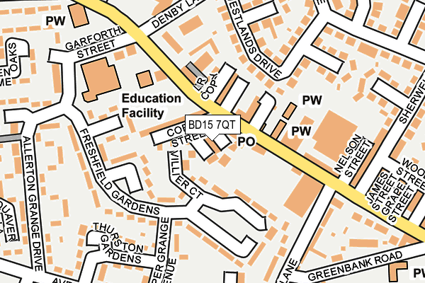 BD15 7QT map - OS OpenMap – Local (Ordnance Survey)