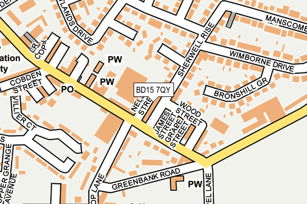 BD15 7QY map - OS OpenMap – Local (Ordnance Survey)