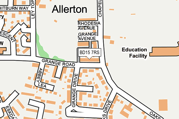 BD15 7RS map - OS OpenMap – Local (Ordnance Survey)