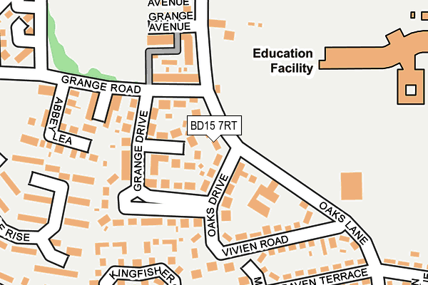 BD15 7RT map - OS OpenMap – Local (Ordnance Survey)