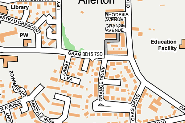 BD15 7SD map - OS OpenMap – Local (Ordnance Survey)