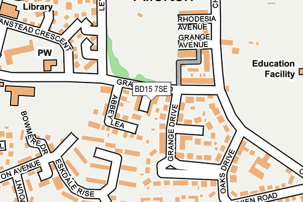 BD15 7SE map - OS OpenMap – Local (Ordnance Survey)