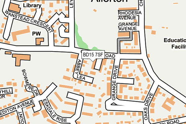 BD15 7SF map - OS OpenMap – Local (Ordnance Survey)