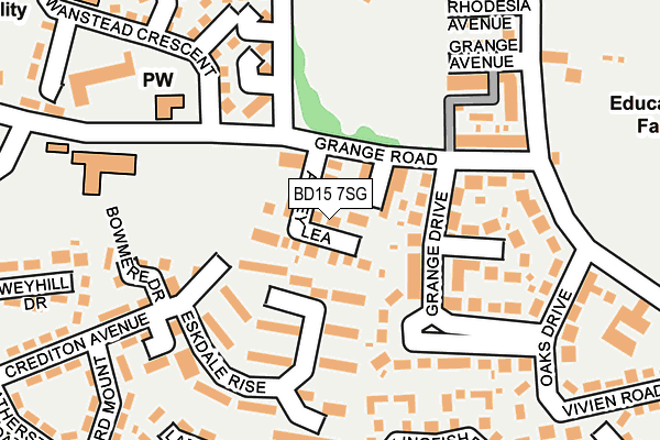 BD15 7SG map - OS OpenMap – Local (Ordnance Survey)