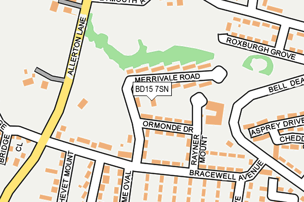 BD15 7SN map - OS OpenMap – Local (Ordnance Survey)
