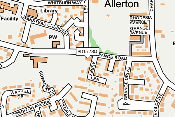 BD15 7SQ map - OS OpenMap – Local (Ordnance Survey)