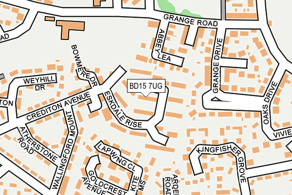 BD15 7UG map - OS OpenMap – Local (Ordnance Survey)