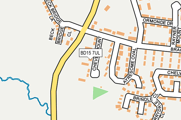 BD15 7UL map - OS OpenMap – Local (Ordnance Survey)