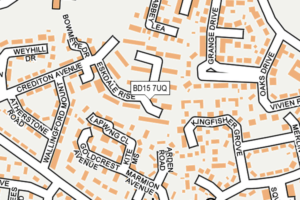BD15 7UQ map - OS OpenMap – Local (Ordnance Survey)