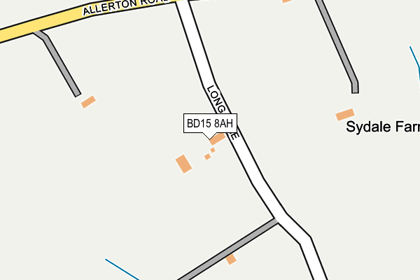 BD15 8AH map - OS OpenMap – Local (Ordnance Survey)