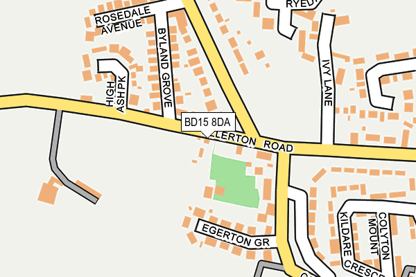 BD15 8DA map - OS OpenMap – Local (Ordnance Survey)