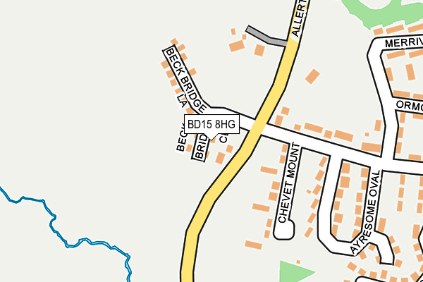 BD15 8HG map - OS OpenMap – Local (Ordnance Survey)