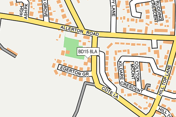 BD15 8LA map - OS OpenMap – Local (Ordnance Survey)