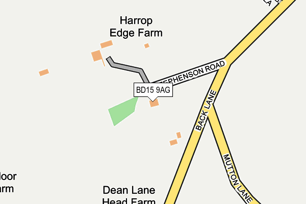 BD15 9AG map - OS OpenMap – Local (Ordnance Survey)