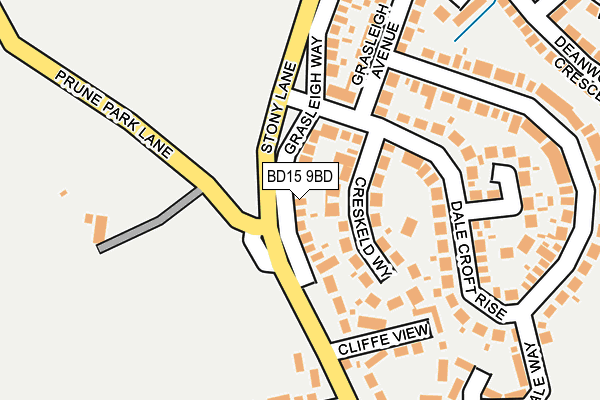 BD15 9BD map - OS OpenMap – Local (Ordnance Survey)