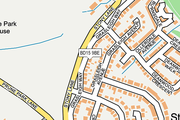 BD15 9BE map - OS OpenMap – Local (Ordnance Survey)