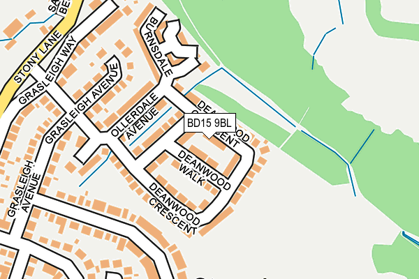 BD15 9BL map - OS OpenMap – Local (Ordnance Survey)