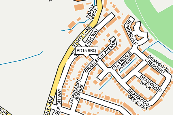 BD15 9BQ map - OS OpenMap – Local (Ordnance Survey)