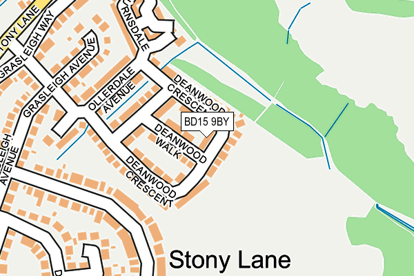 BD15 9BY map - OS OpenMap – Local (Ordnance Survey)