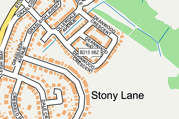 BD15 9BZ map - OS OpenMap – Local (Ordnance Survey)