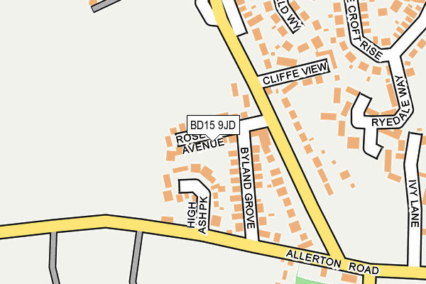 BD15 9JD map - OS OpenMap – Local (Ordnance Survey)