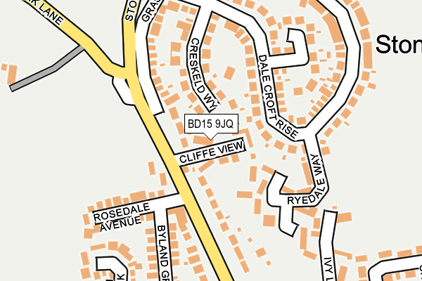 BD15 9JQ map - OS OpenMap – Local (Ordnance Survey)