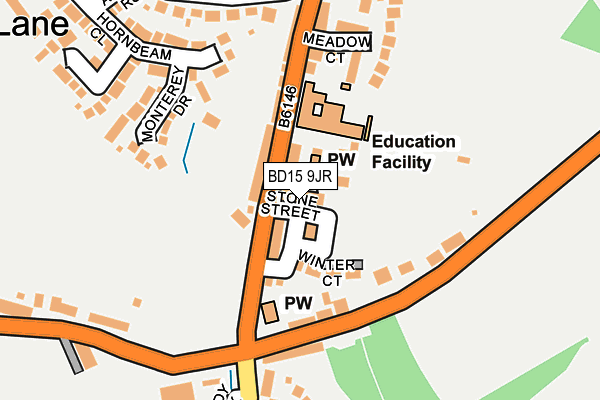 BD15 9JR map - OS OpenMap – Local (Ordnance Survey)