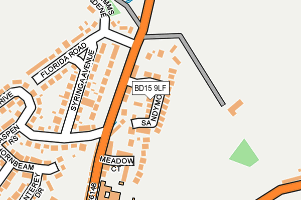 BD15 9LF map - OS OpenMap – Local (Ordnance Survey)