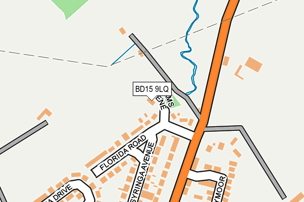 BD15 9LQ map - OS OpenMap – Local (Ordnance Survey)