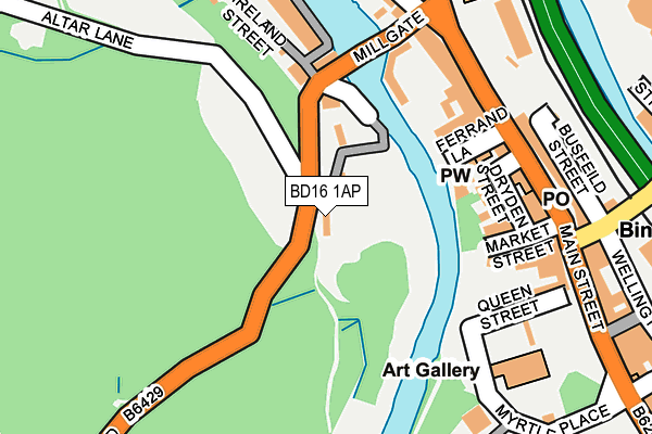 BD16 1AP map - OS OpenMap – Local (Ordnance Survey)