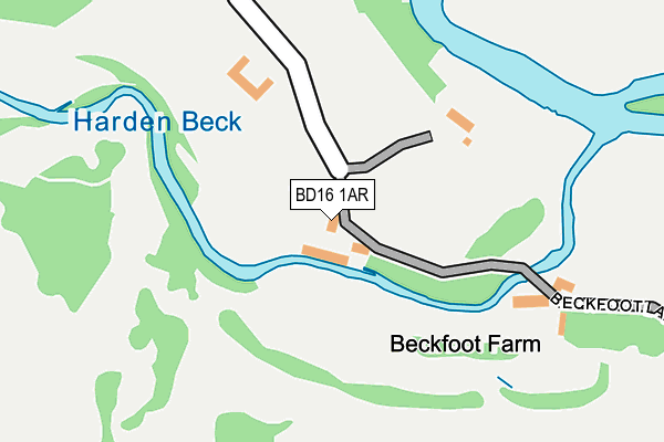 BD16 1AR map - OS OpenMap – Local (Ordnance Survey)