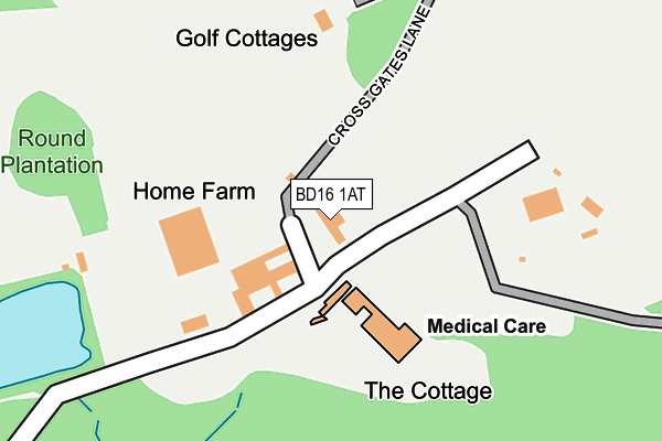 BD16 1AT map - OS OpenMap – Local (Ordnance Survey)