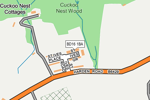 BD16 1BA map - OS OpenMap – Local (Ordnance Survey)