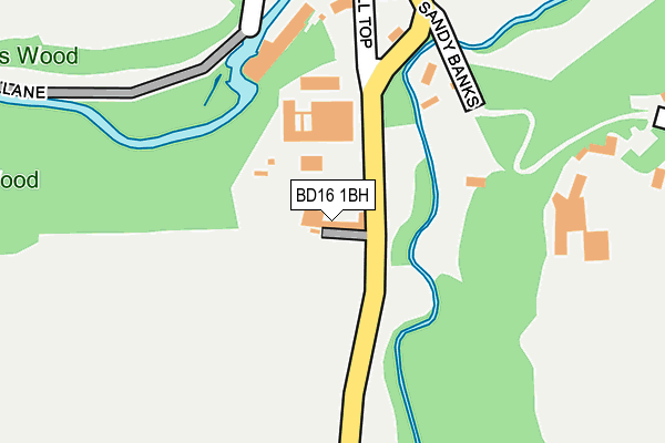 BD16 1BH map - OS OpenMap – Local (Ordnance Survey)