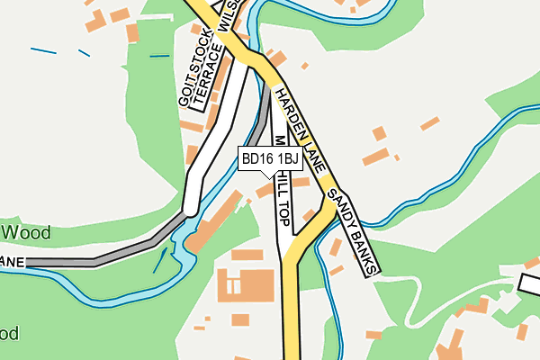 BD16 1BJ map - OS OpenMap – Local (Ordnance Survey)