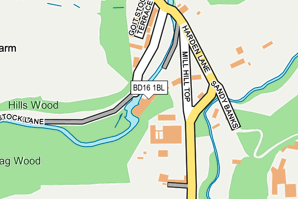 BD16 1BL map - OS OpenMap – Local (Ordnance Survey)