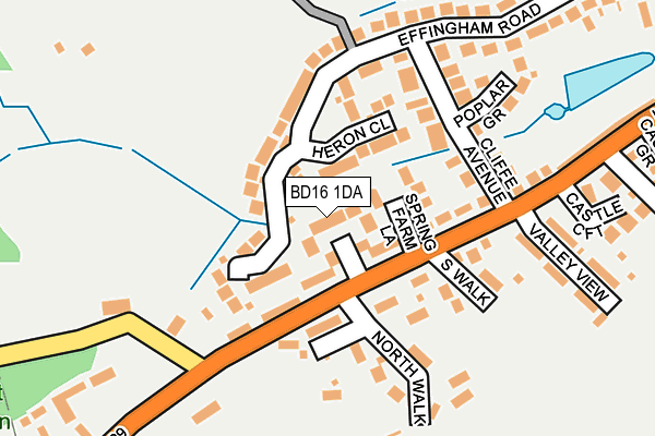BD16 1DA map - OS OpenMap – Local (Ordnance Survey)