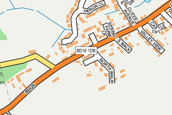 BD16 1DB map - OS OpenMap – Local (Ordnance Survey)