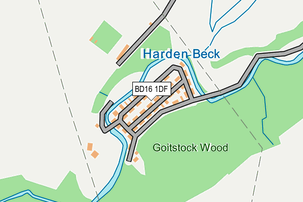 BD16 1DF map - OS OpenMap – Local (Ordnance Survey)