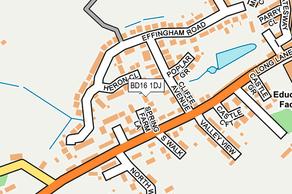 BD16 1DJ map - OS OpenMap – Local (Ordnance Survey)