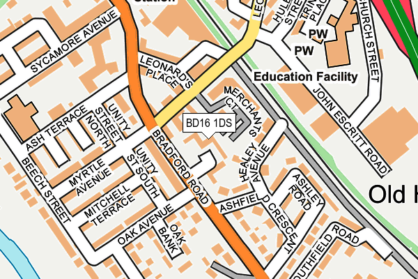 BD16 1DS map - OS OpenMap – Local (Ordnance Survey)