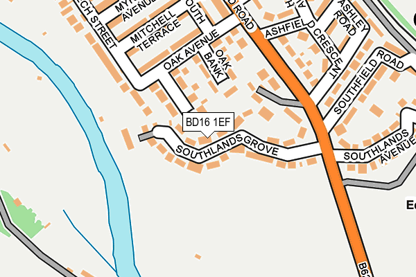 BD16 1EF map - OS OpenMap – Local (Ordnance Survey)