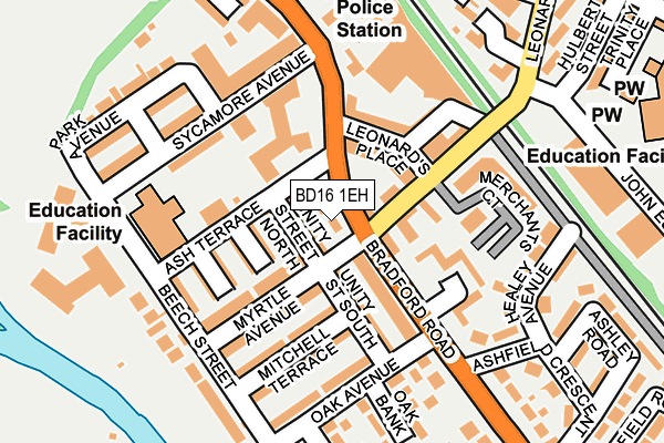 BD16 1EH map - OS OpenMap – Local (Ordnance Survey)