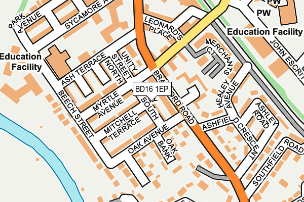 BD16 1EP map - OS OpenMap – Local (Ordnance Survey)