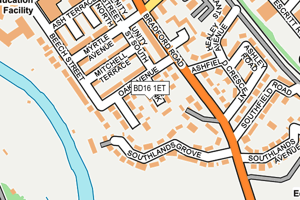 BD16 1ET map - OS OpenMap – Local (Ordnance Survey)