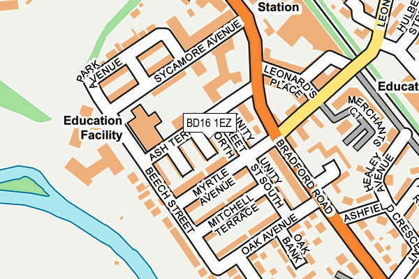 BD16 1EZ map - OS OpenMap – Local (Ordnance Survey)