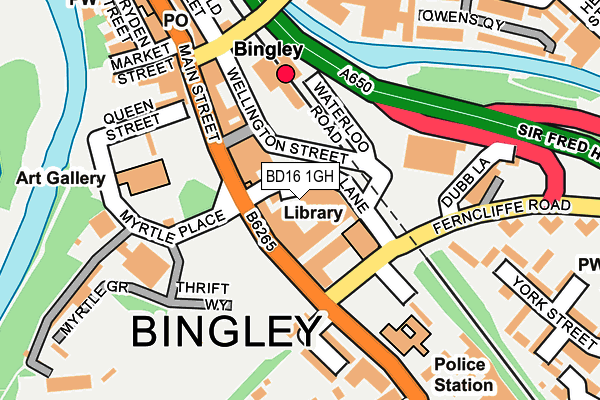 BD16 1GH map - OS OpenMap – Local (Ordnance Survey)