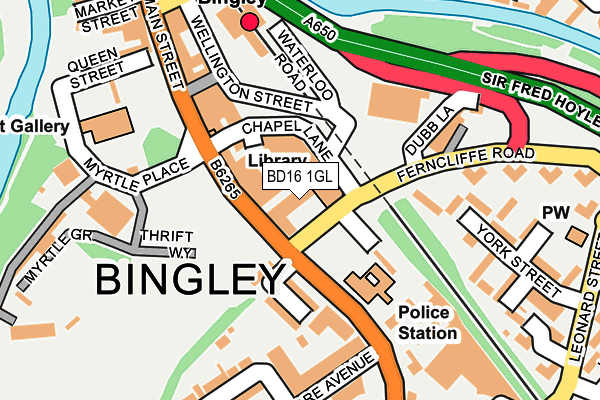 BD16 1GL map - OS OpenMap – Local (Ordnance Survey)